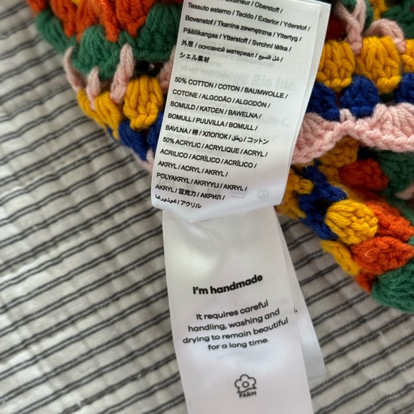 Farm Rio Multi Stitches Crochet Blouse Small - Picture 6 of 10